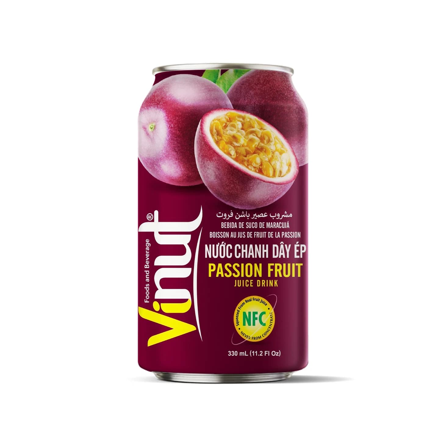 VINUT Passion Fruit Juice Drink, 330 mL view 1