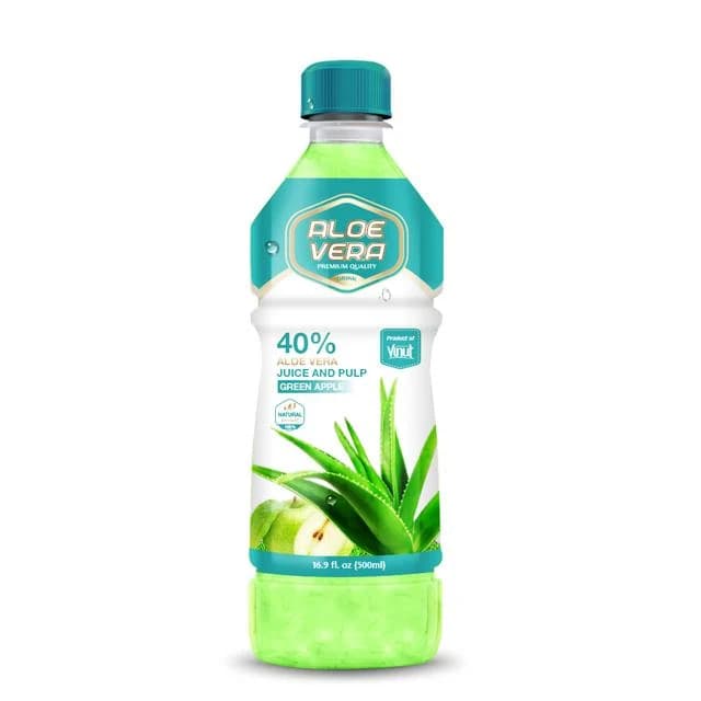 VINUT Aloe Vera Juice and Pulp – Green Apple, 500 mL view 1