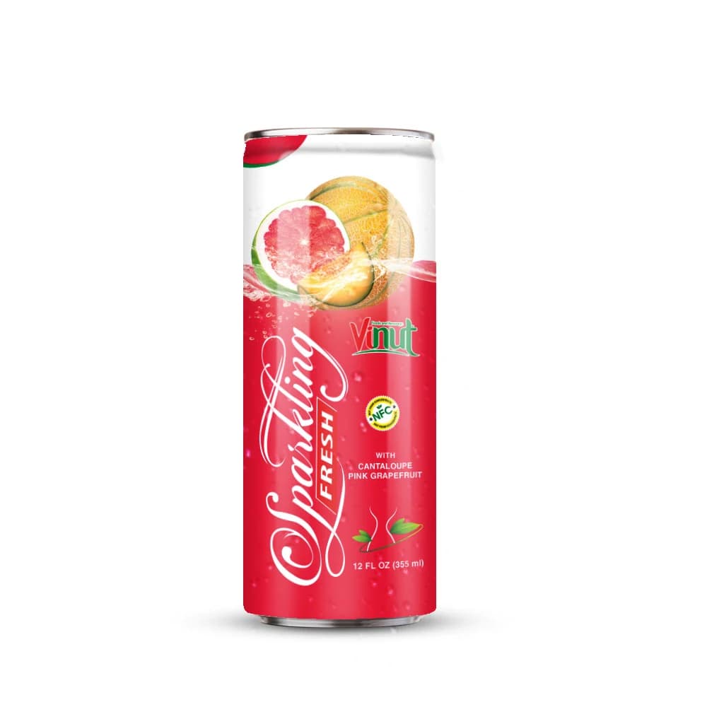 VINUT Sparkling Fresh – Cantaloupe & Pink Grapefruit, 355 mL view 1
