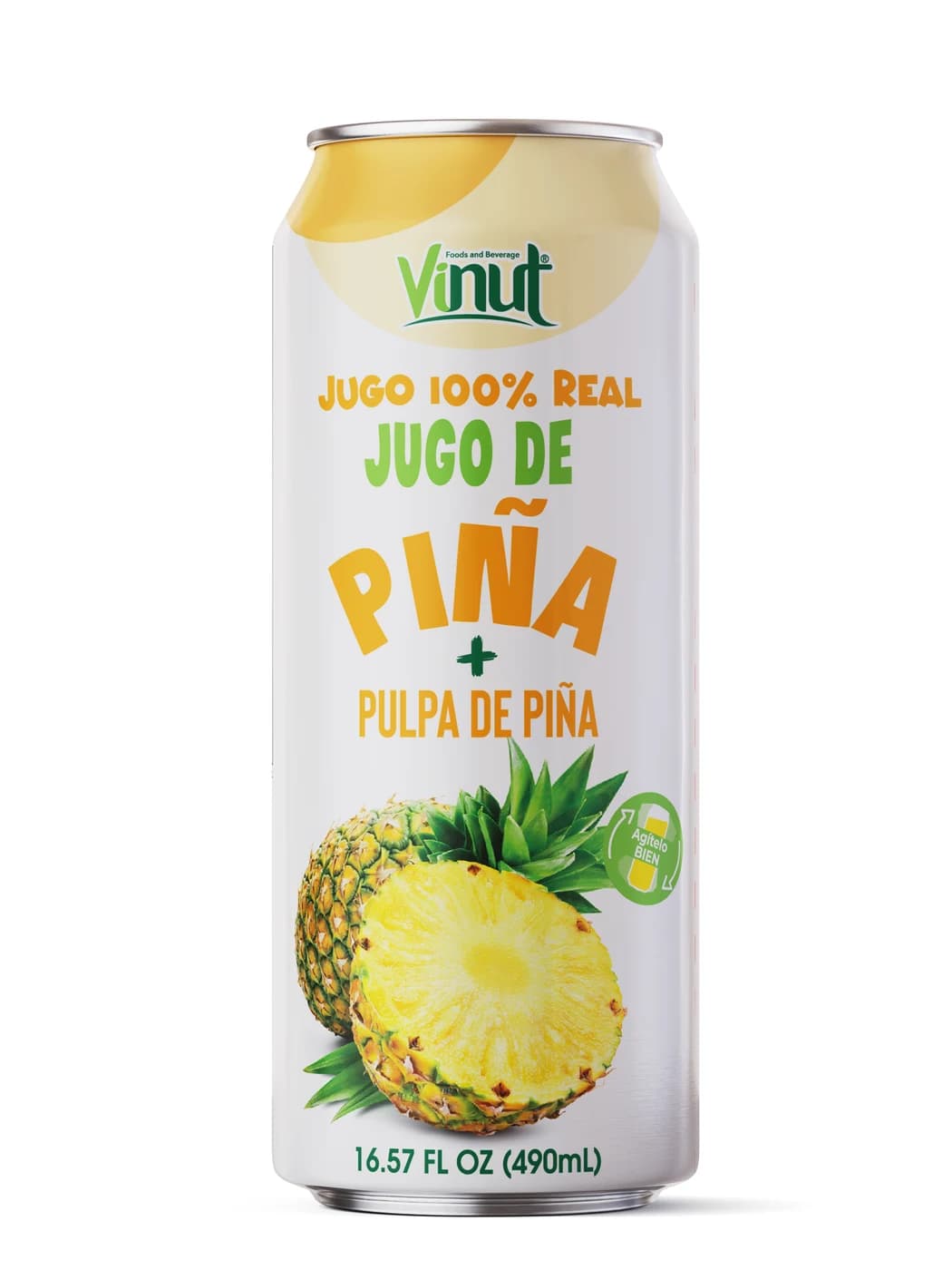VINUT 100% Real Pineapple Juice with Pulp, 490 mL view 1