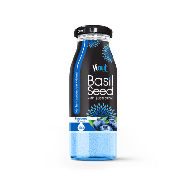 200ml VINUT Basil seed drink with Blueberry Flavor