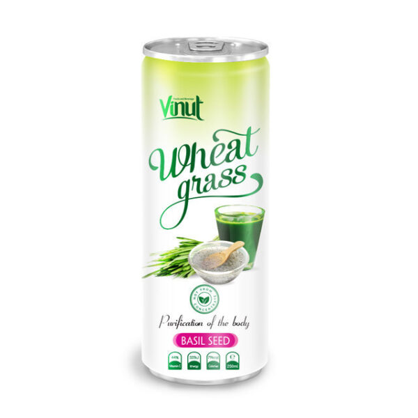 250ml Can (Tinned) Wheatgrass Juice Drink Factory Manufacturers and