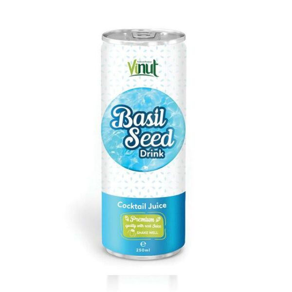 250ml VINUT Premium Basil seed drink with Cocktail Juice Flavor