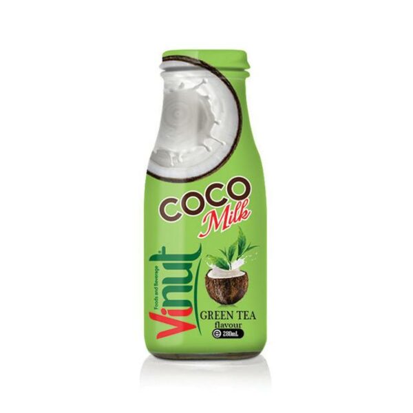 280ml VINUT Bottle Coconut milk with Green tea flavor