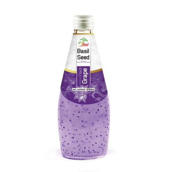 290ml VINUT Basil seed drink with Grape flavor Suppliers and Manufacturers