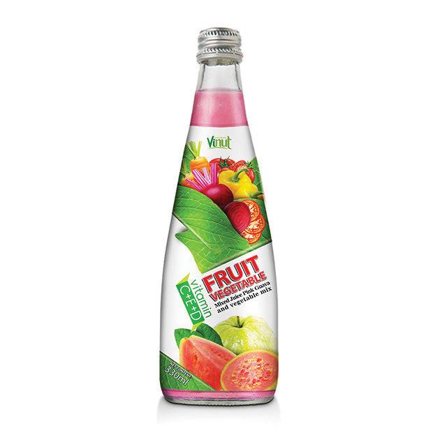 330ml Fruit Vegetable Juice Mixed Juice Pink Guava and Vegetable mix