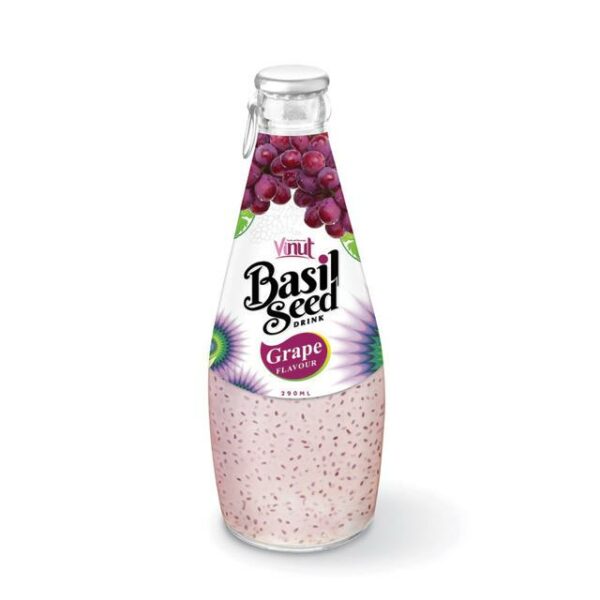 290ml VINUT Basil seed drink with Grape flavour Suppliers and Manufacturers