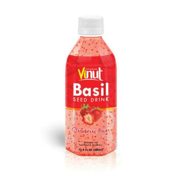 350ml VINUT Basil seed drink with Strawberry Flavor Suppliers and