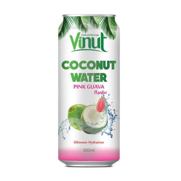 500ml VINUT Coconut water pink guava flavour
