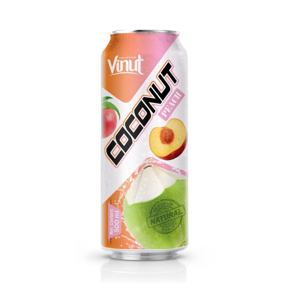 500ml VINUT Premium Coconut water with Peach