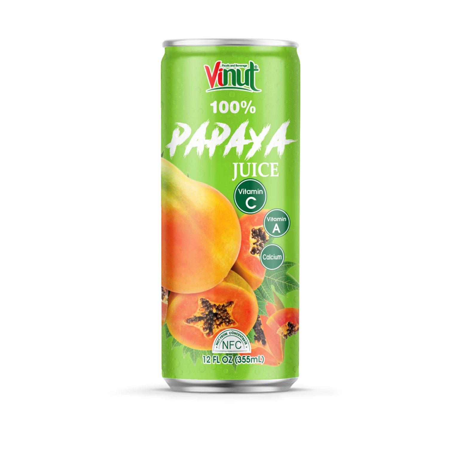 Papaya Juice Vinut can 12 Fl Oz 100 Papaya Juice