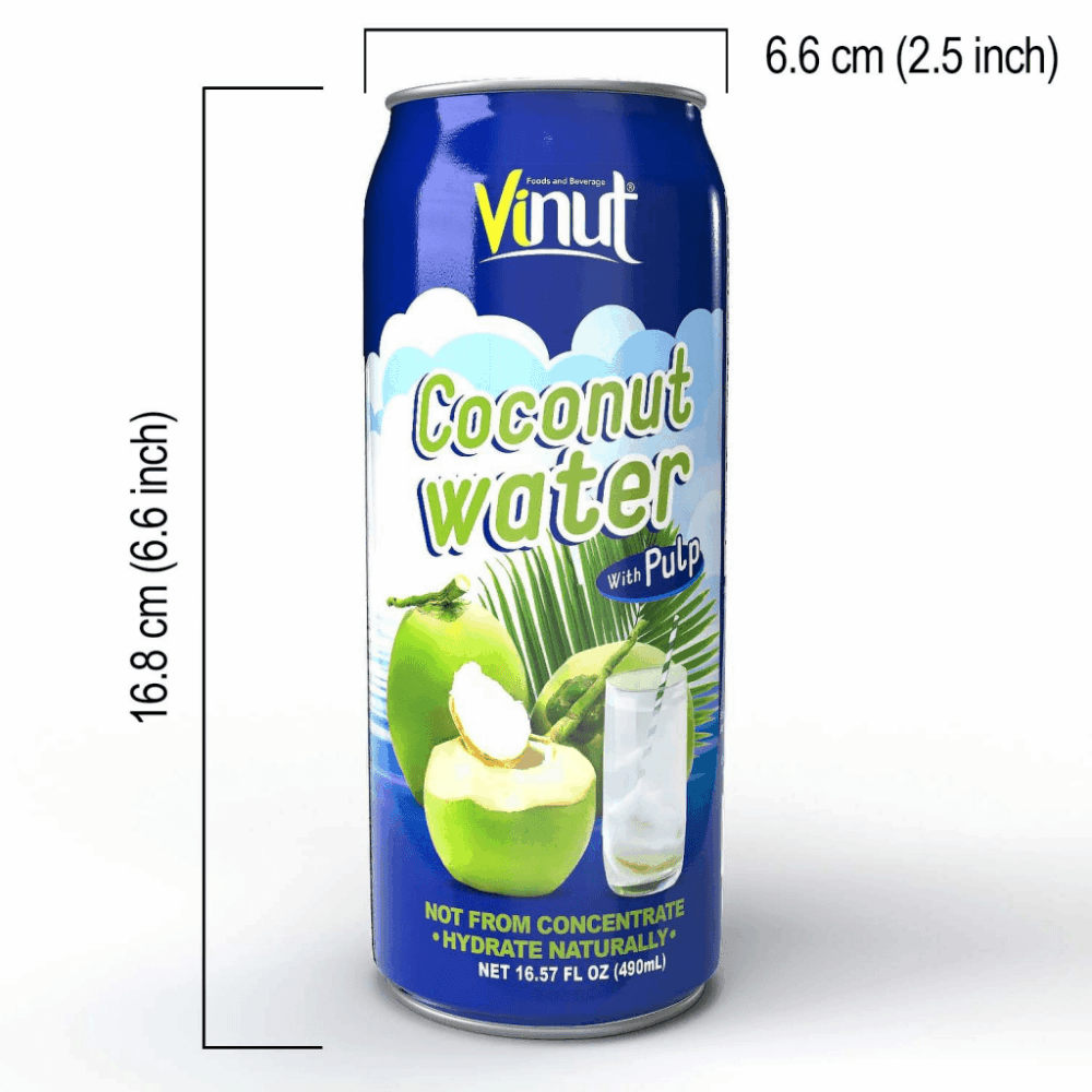 330ml Can Coconut water Organic (USDA Organic, EU Organic)