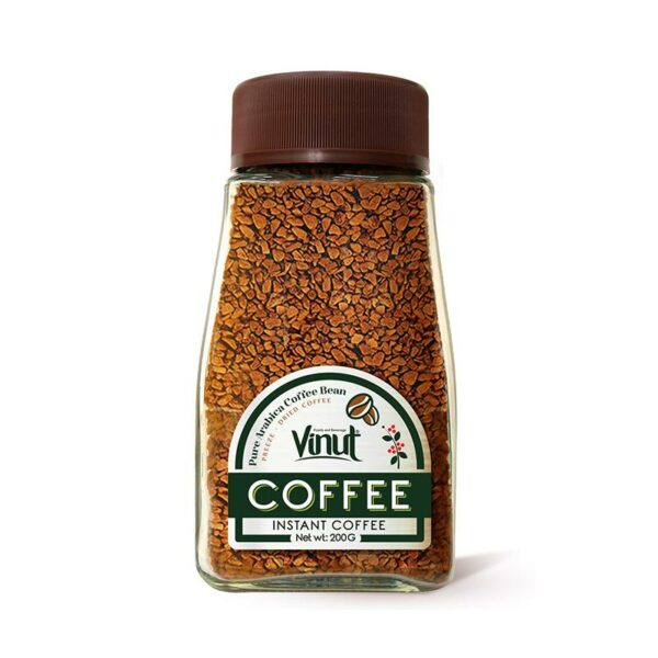 Discover the Rich Flavor of 200g VINUT Glass Jar Pure Arabica Instant