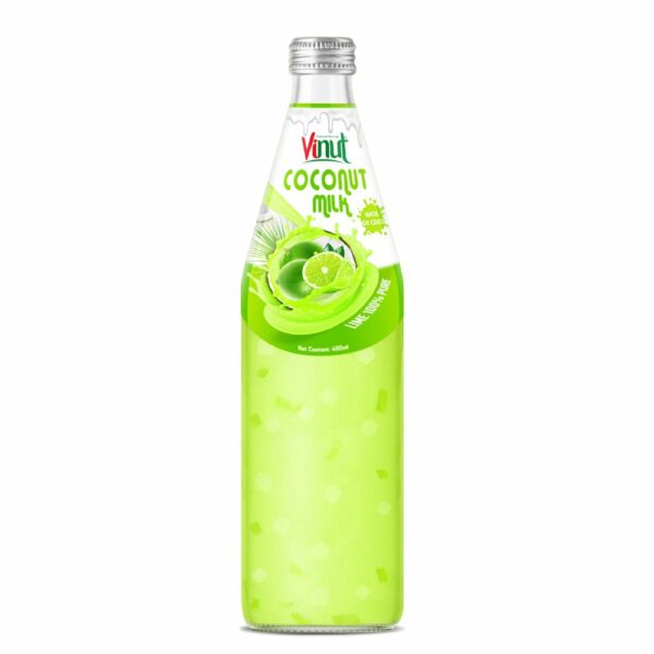Delight in Vinut's 490ml Bottle Coconut Milk Lime with Nata de Coco