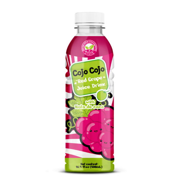 16.9 fl oz Cojo Cojo Red Grape Juice drink with Nata de coco