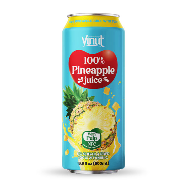 16.9 fl oz Vinut 100% Pineapple juice drink with pulp no sugar added