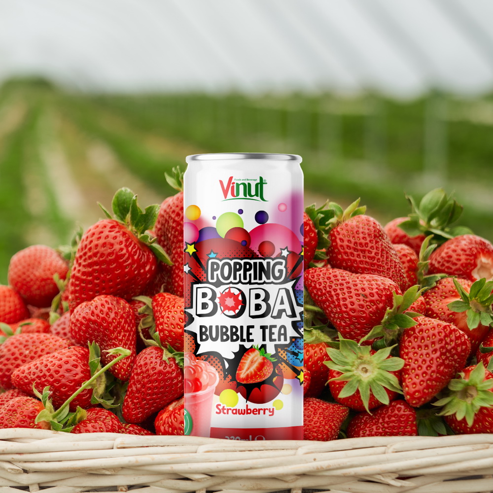 320ml Popping Boba Bubble Tea With Strawberry Flavor 300x300 2