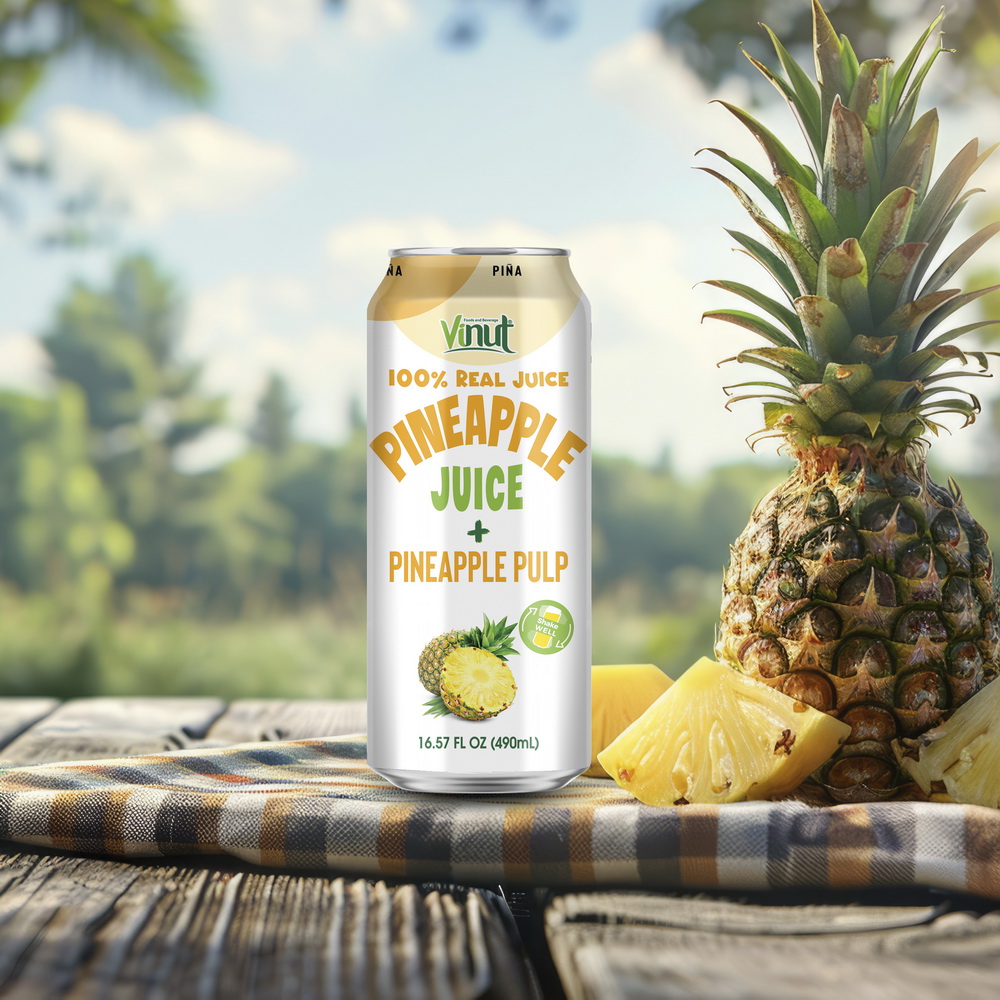16. 57 fl oz Vinut 100% NFC Pineapple Juice Drink with Pulp (No Sugar Added)