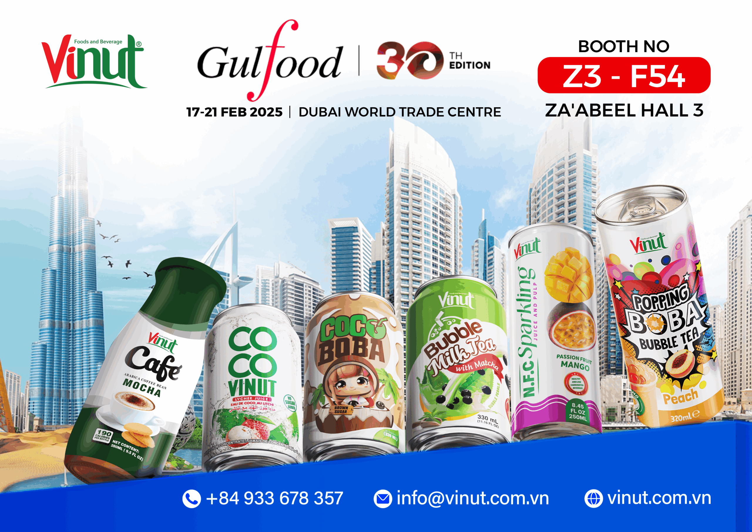 Vinut Participates in Gulfood 2025: Bringing Refreshing Flavors to Dubai