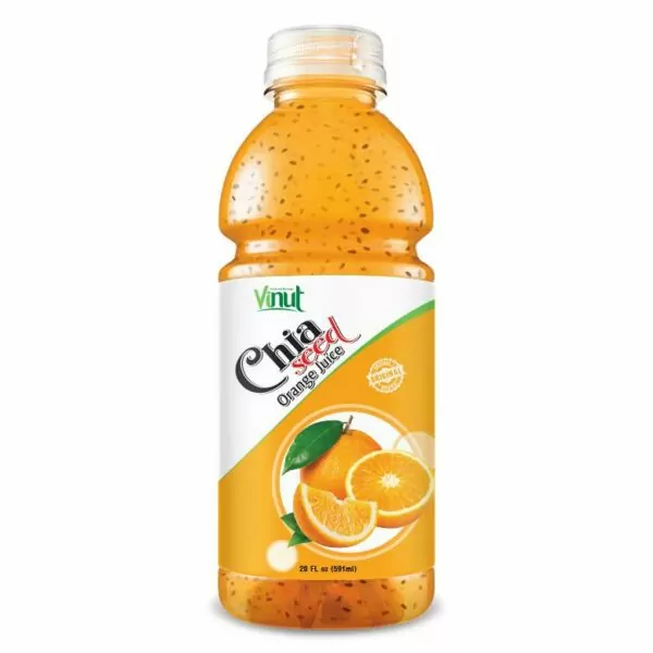 20 fl oz VINUT Chia seed drink with Orange Juice