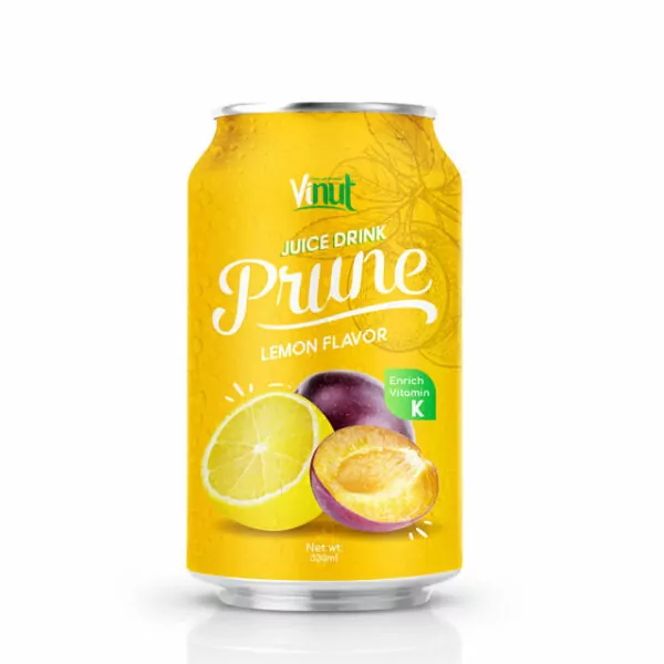 330ml Can Original Prune Juice Drink with Lemon flavor