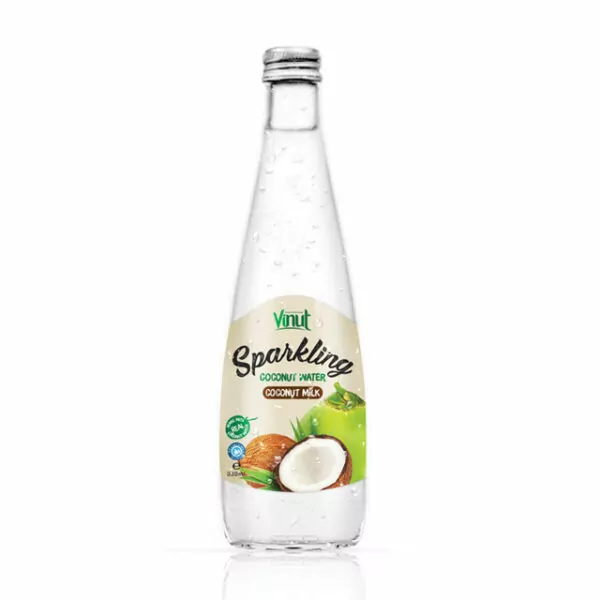 330ml Glass bottle Real Sparkling water Coconut milk
