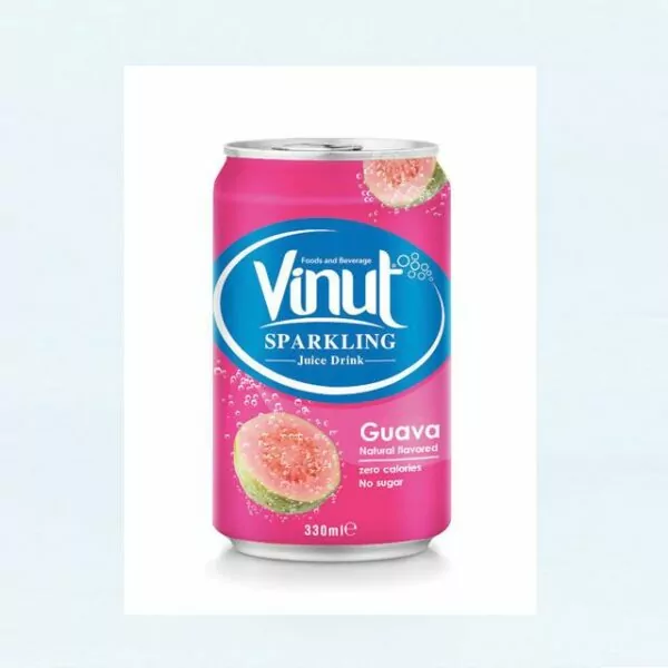 Canned Sparkling water Guava Juice Drink 330ml