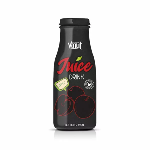 Glass bottle fruit juice Apple Juice Drink 280ml