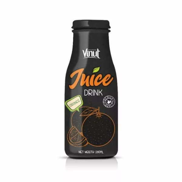 Glass bottle fruit juice Orange Juice Drink 280ml