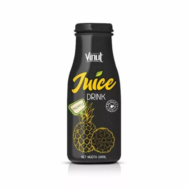 Glass bottle fruit juice Pineapple Juice Drink 280ml