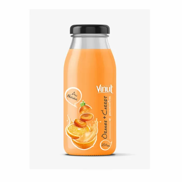 Natural Orange with Carrot Juice Fruit Juice Supplier 250ml