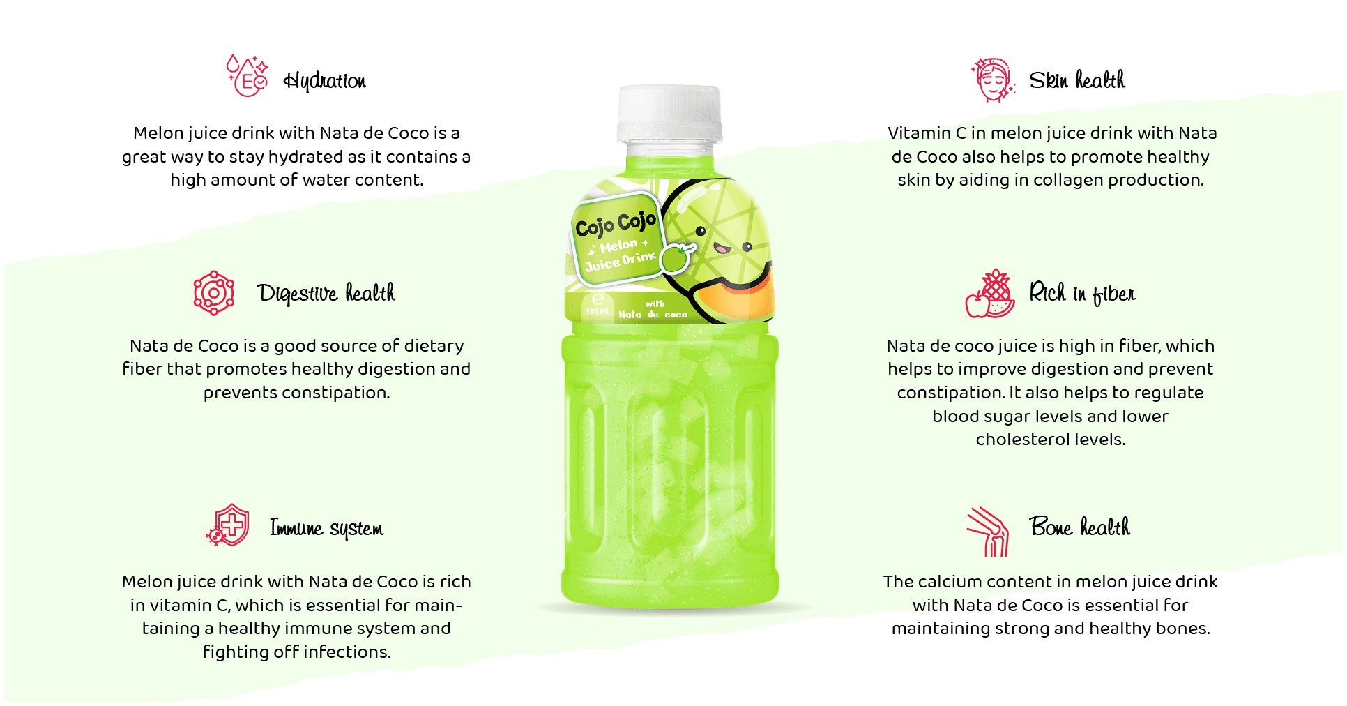 Melon juice with Nata de coco Melon juice with Nata de coco benefits & nutrition facts