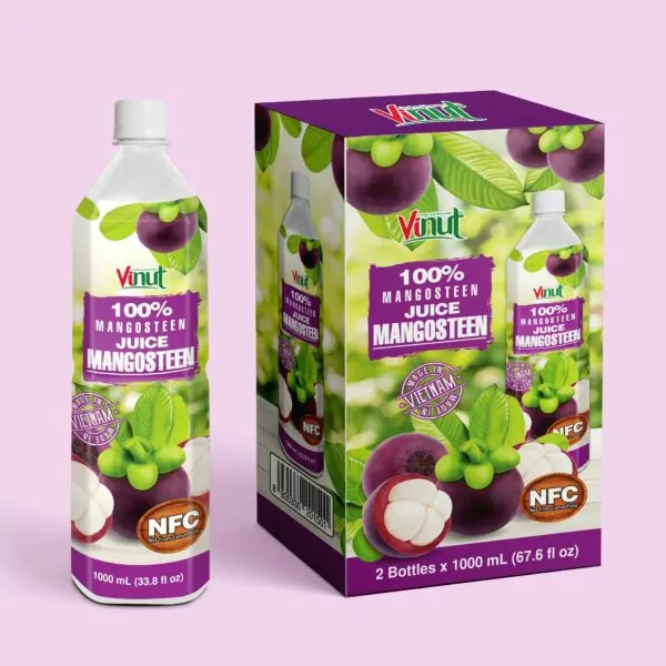 VINUT 100% Mangosteen Juice Drink 1000ml Bottle
