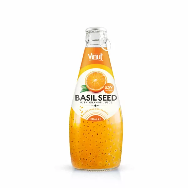 290ml Vinut Basil seed drink with Orange juice
