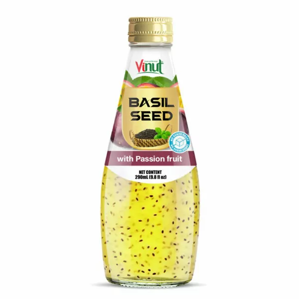 9.8 fl oz Vinut Basil seed drink with Passion Fruit (No Sugar Added)