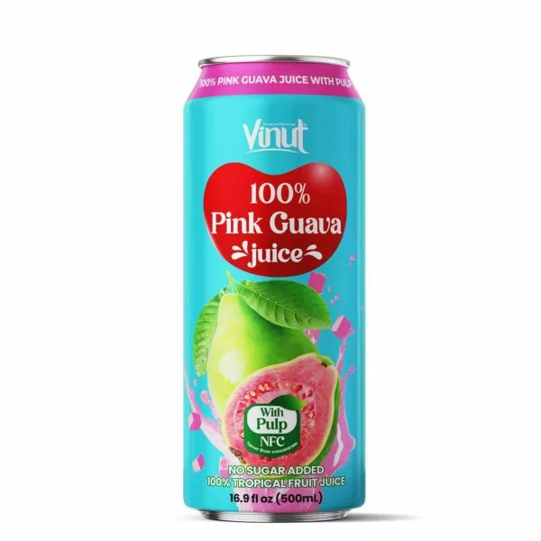 16.9 fl oz Vinut 100% NFC Tropical Pink Guava Juice Drink with Pulp (No Sugar Added)