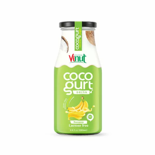 280ml Vinut Cocogurt (Coconut milk) drink with Banana (Lactose free, Dairy free, Plant based)