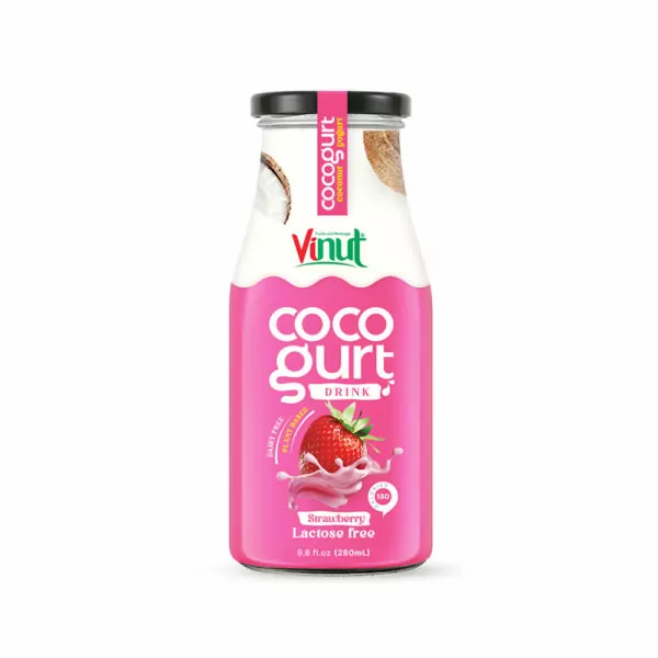 280ml Vinut Cocogurt (Coconut milk) drink with Strawberry (Lactose free, Dairy free, Plant based)