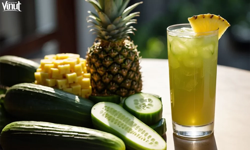 Top Summer Juices for Hydration and Refreshment 3 VINUT_Cucumber, Pineapple, and Ginger Refresher