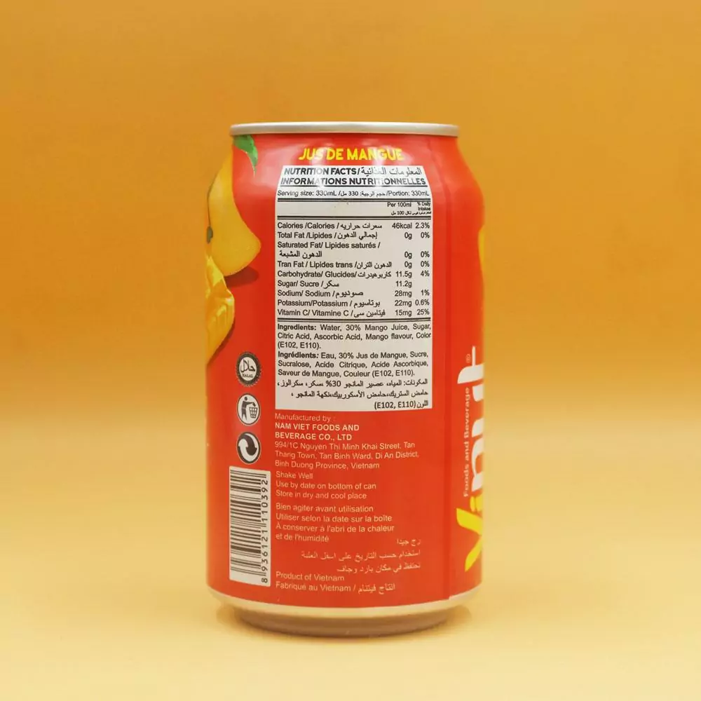 11.1 fl oz VINUT Mango Juice Drink F