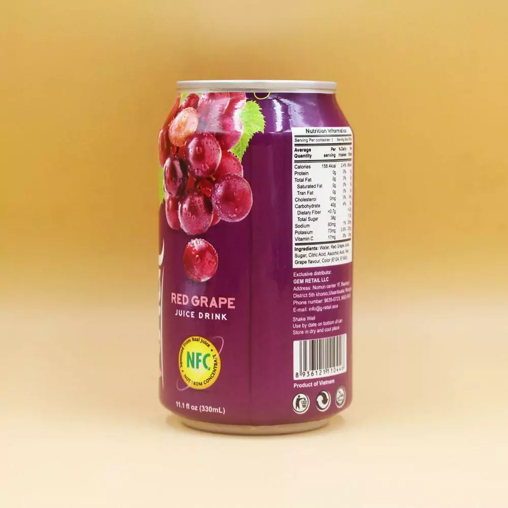11.1 fl oz VINUT Red Grape Juice - Image 3