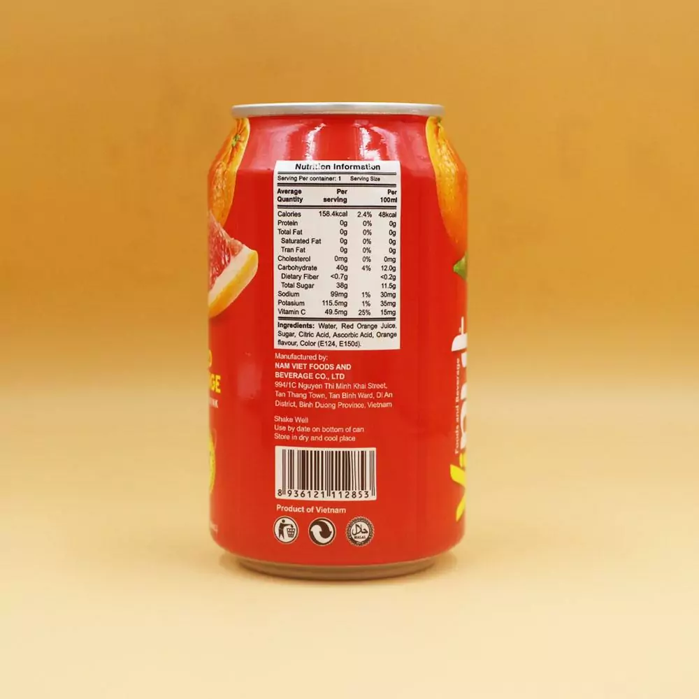 11.1 fl oz VINUT Red Orange Juice Drink B