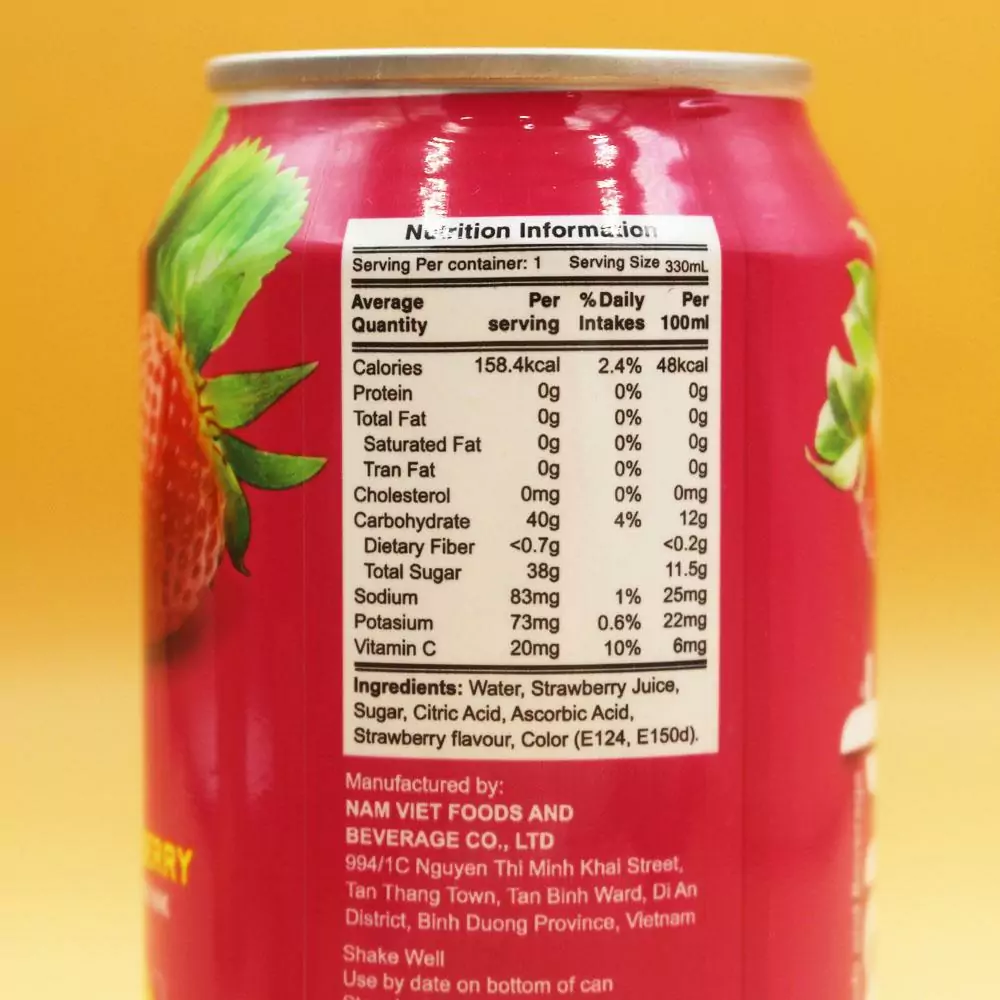 11.1 fl oz VINUT Strawberry Juice Drink B