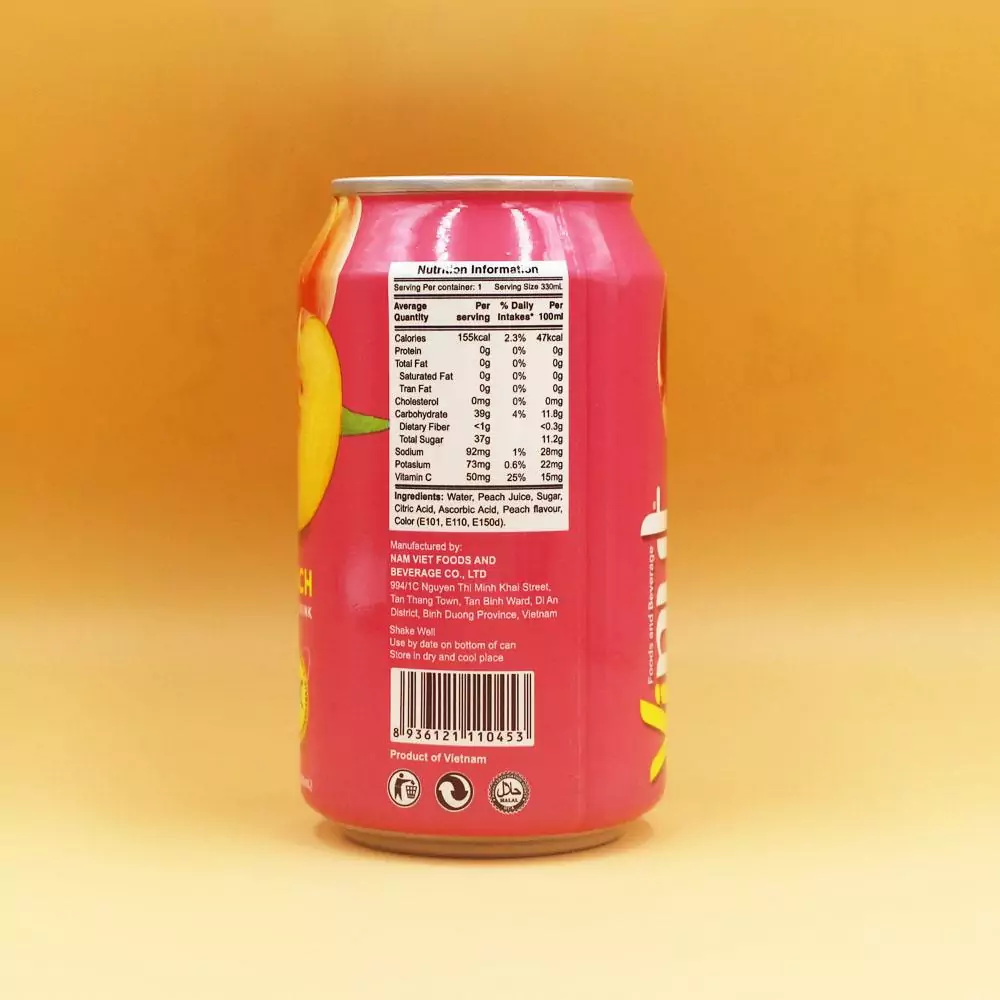 11.1fl oz VINUT Peach Juice Drink B