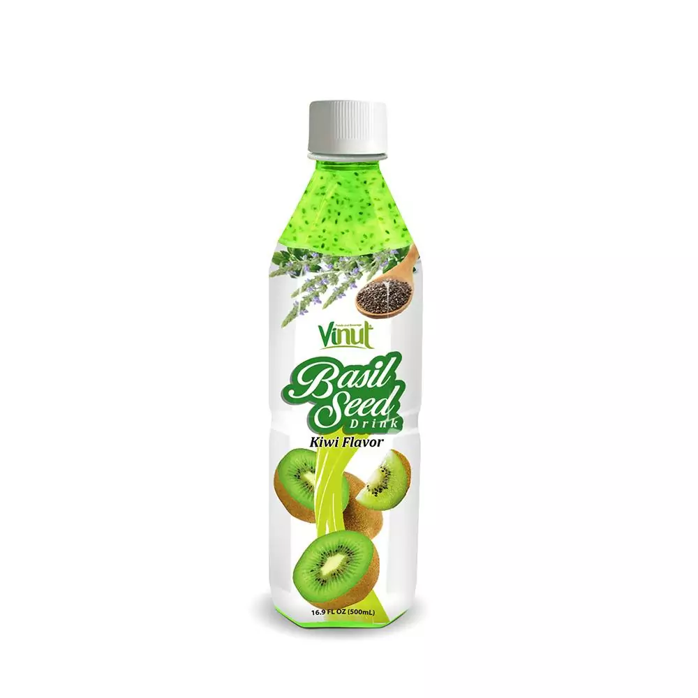 16.9 fl oz Bottle Basil seed drink with Kiwi flavour