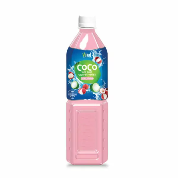 1L VINUT Natural Coconut water with Lychee flavour
