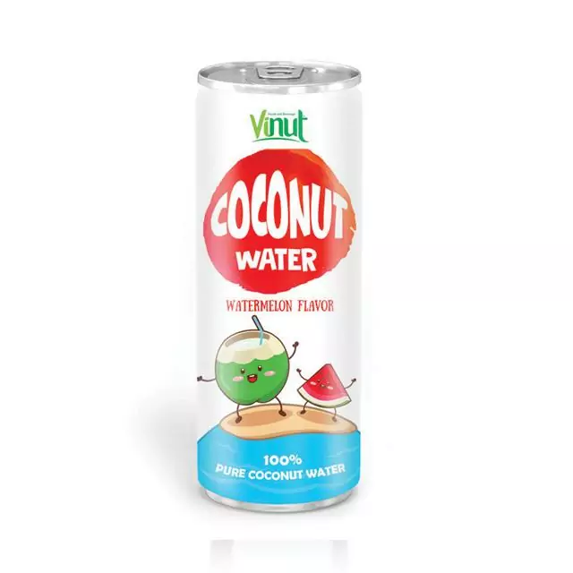 250ml VINUT canned Natural Coconut water Watermelon flavour