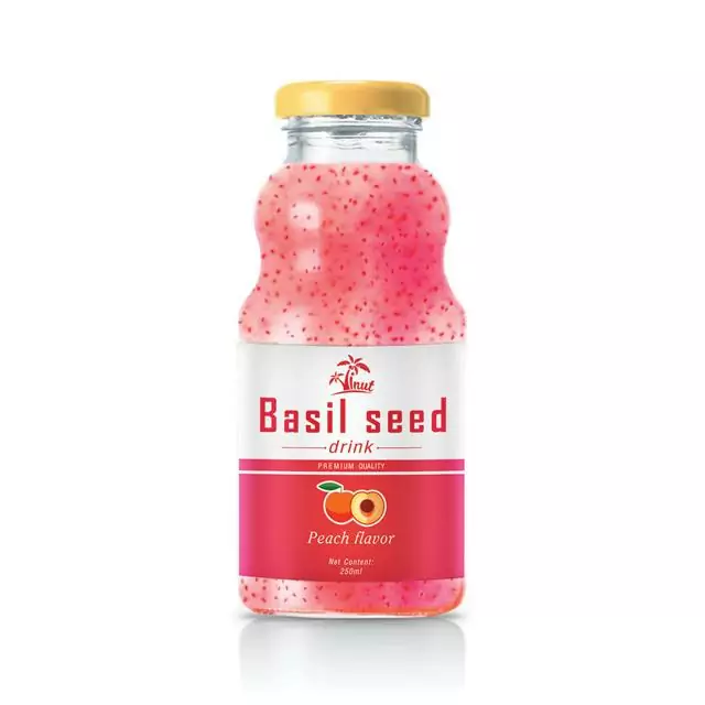 250ml Basil seed drink with Peach Flavor