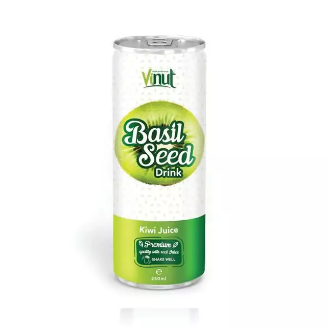 250ml Premium Quality Basil Seed Drink Kiwi Juice Flavour