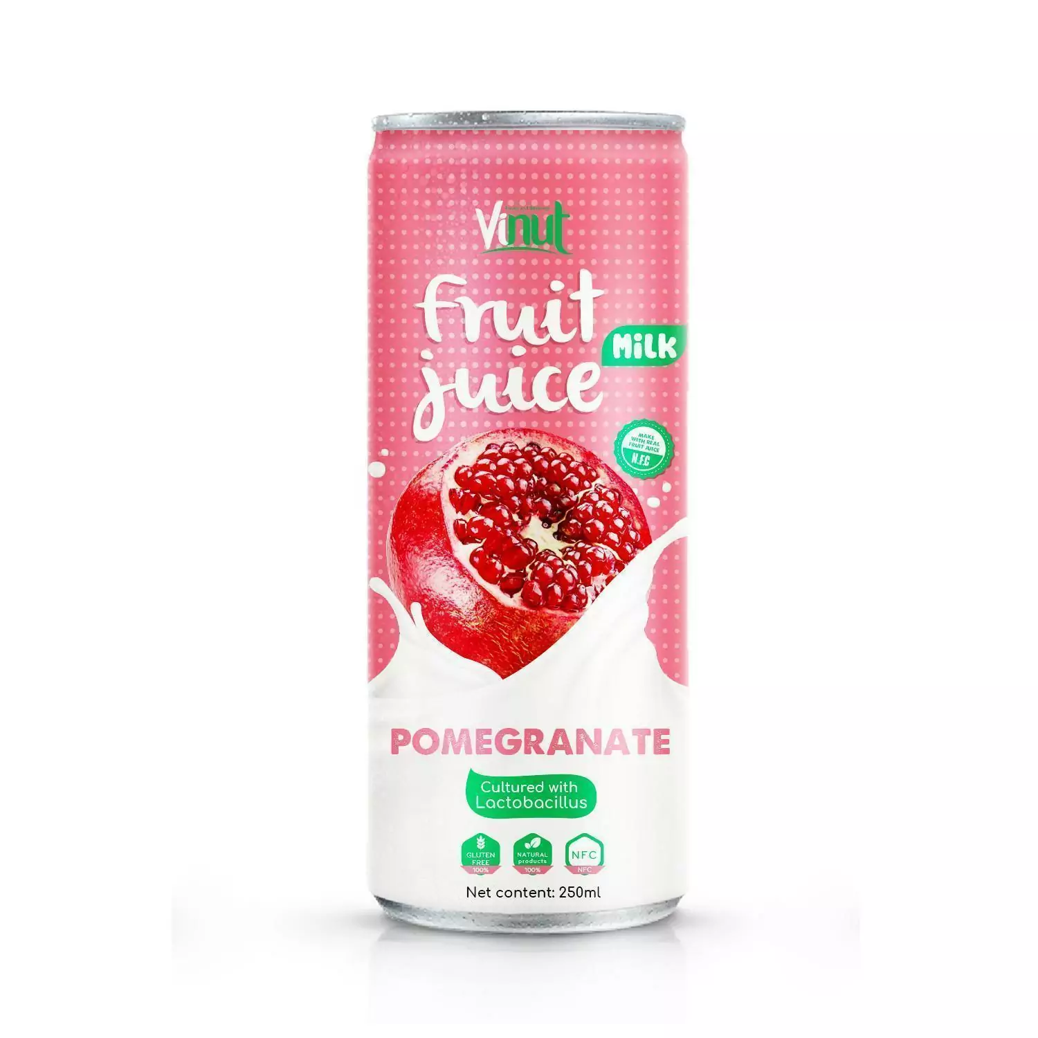 250ml VINUT Canned Health Drink Lactobacillus acidophilus plus Pomegranate Juice
